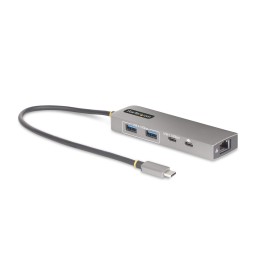 StarTech.com 3-Port USB-C Hub mit 2.5Gbps Ethernet und 100W Power Delivery Pass-Through, USB 3.2 10Gbps, 2x USB-A 1x USB-C,