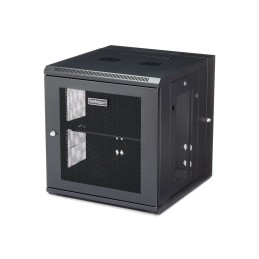 StarTech.com 4-Pfosten 12HE Netzwerkschrank mit 1HE Fachboden, 19" Aufklappbares Wand-Rack für Daten   AV   Elektronik  