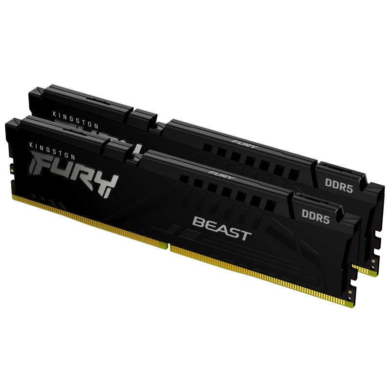 Kingston Technology FURY Beast 64GB 5600MT s DDR5 CL40 DIMM (2er-Kit) Schwarz