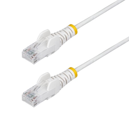 StarTech.com Cable de Red Ethernet CAT6 Delgado sin Enganches Blanco de 7m - Cable RJ45 Snagless Slim 28AWG - Alambre de Cobre