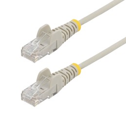 StarTech.com Cable de Red Ethernet CAT6 Delgado sin Enganches Gris de 15m - Cable RJ45 Snagless Slim 28AWG - Alambre de Cobre