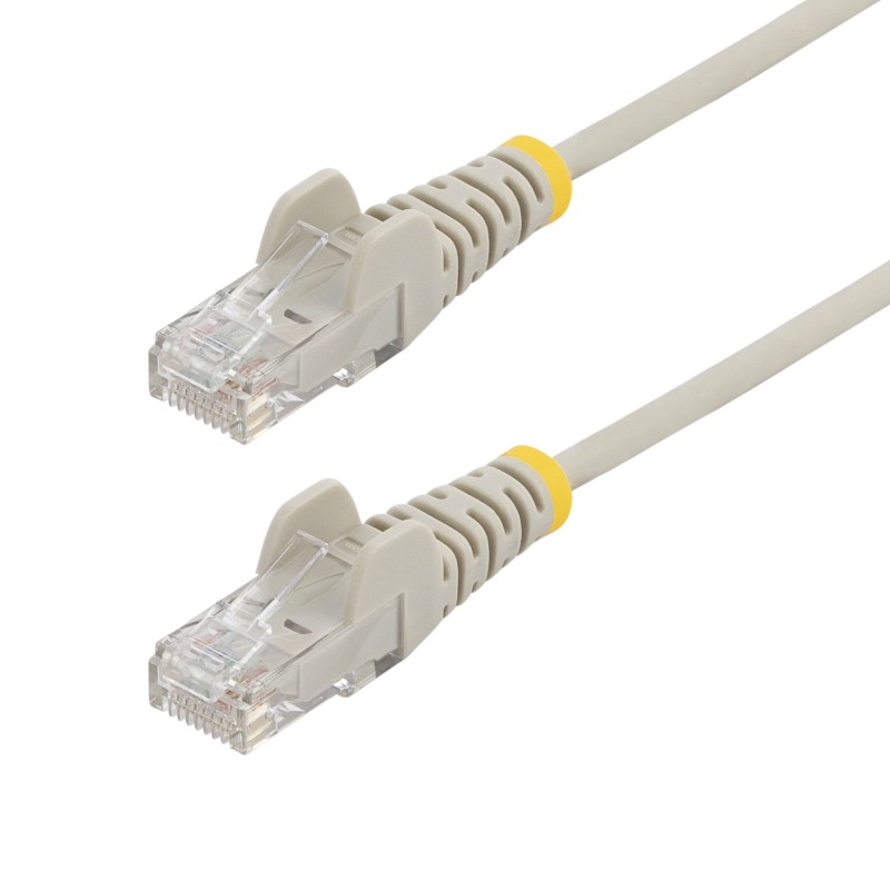 StarTech.com Cable de Red Ethernet CAT6 Delgado sin Enganches Gris de 5m - Cable RJ45 Snagless Slim 28AWG - Alambre de Cobre