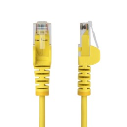 StarTech.com Câble Ethernet CAT6 Jaune Fin de 2m, Sans Accroc, 100W PoE, UTP, LSZH, Fil de Cuivre Pur 28AWG, Cordon Patch