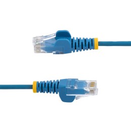 StarTech.com Cavo Ethernet CAT6 Blu da 15m Patch UTP con Plug RJ45 Antigroviglio e Rilievi di Trazione, Cavo Lan Slim in Rame