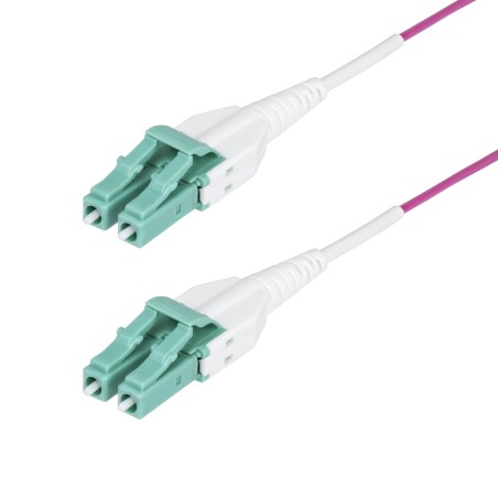 StarTech.com Câble Fibre Optique Multimode OM4 LC vers LC (UPC) de 50m, Erika Violet, 50 125 µm, 40G 100G, LOMMF VCSEL, Cordon