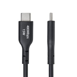 StarTech.com Cavo di ricarica USB-A a USB-C da 15cm, Cavetto di ricarica e sincronizzazione USB 2.0 3A, rivestimento in TPE -