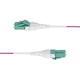StarTech.com Cavo in fibra ottica multimodale da 2m LC a LC (UPC) OM4 Viola Erica, 50 125 µm, 40G 100G, LOMMF VCSEL, cavo in