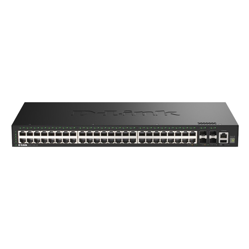 D-Link DGS-1530-52 E switch Gestionado L2 Gigabit Ethernet (10 100 1000) Negro