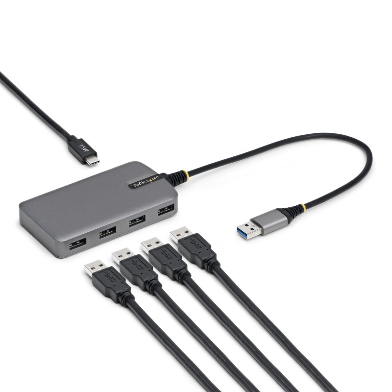 StarTech.com 5G4AC-USB-A-HUB hub di interfaccia USB 3.2 Gen 1 (3.1 Gen 1) Type-A 5000 Mbit s Grigio