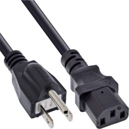 InLine B-16658J cable de transmisión Negro 1,8 m Enchufe tipo B IEC C13