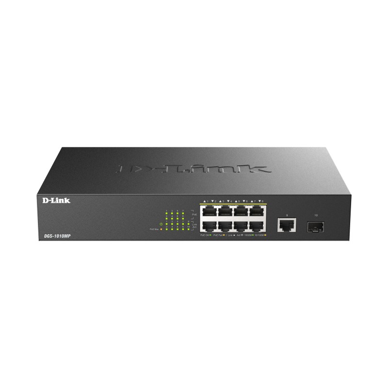 D-Link DGS-1010MP E commutateur réseau Non-géré L2 Gigabit Ethernet (10 100 1000) Connexion Ethernet, supportant l'alimentation