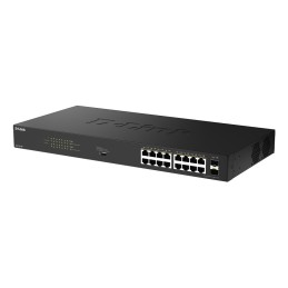 D-Link DGS-1018P Unmanaged Gigabit Ethernet (10 100 1000) Power over Ethernet (PoE) Schwarz