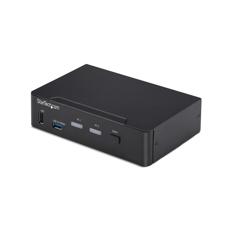 StarTech.com Switch KVM DisplayPort 2 Ports, 4K 60 Hz, DP 1.2, Gestion EDID, Hub USB 3.0 2 Ports, 4 Ports USB HID, Conforme TAA