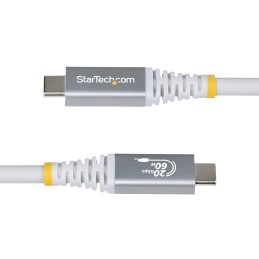 StarTech.com 3m USB4 Kabel, 20Gbps, USB-IF-zertifiziertes USB-C Ladekabel, 60W PD EPR, 4K 120Hz DP1.4 Monitorkabel, TPE-Mantel,