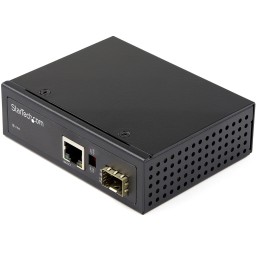 StarTech.com Conversor de Medios Ethernet Industrial de Fibra Multi o Monomodo a 1Gb Ethernet - SFP a RJ45 - Convertidor - IP30