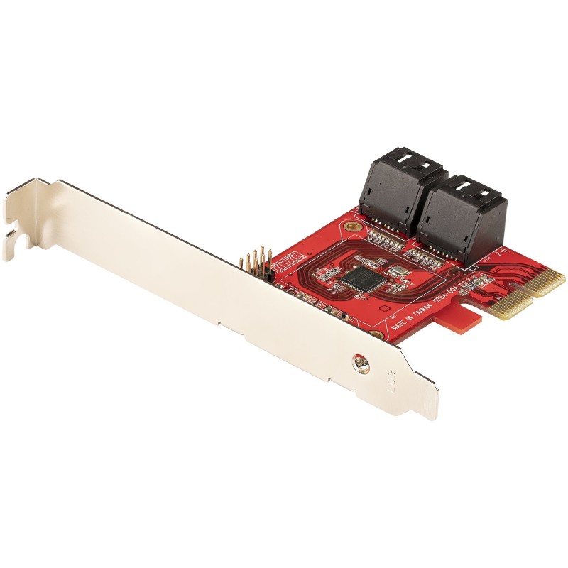 StarTech.com Tarjeta PCIe Controladora SATA de 4 Puertos - Tarjeta de Expansión PCI Express SATA - 6Gbps - Perfil Bajo Completo