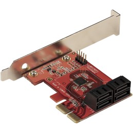 StarTech.com Tarjeta PCIe Controladora SATA de 4 Puertos - Tarjeta de Expansión PCI Express SATA - 6Gbps - Perfil Bajo Completo