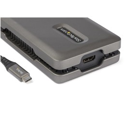 StarTech.com Adaptador Multipuertos USB-C - USB Tipo C a HDMI 2.0 4K a 60Hz - Hub Ladrón USB de 2 Puertos de 10Gbps - con PD de
