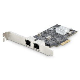 StarTech.com 2-Port 2.5 Gbit PCIe Netzwerkkarte, Intel I225-V, Dual-Port Computer LAN Karte, Multi-Gigabit NIC, PCI Express