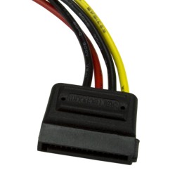 StarTech.com Cable Adaptador de 15cm de Alimentación MOLEX LP4 4 Pines a SATA 15 Pines
