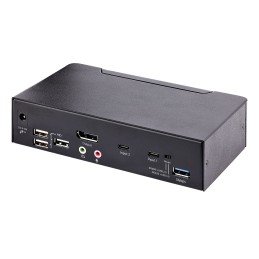 StarTech.com 2 Port USB C KVM Switch, KVM Umschalter mit 4K 60Hz DisplayPort UHD HDR Video, Thunderbolt 3 4 und USB C DP Alt