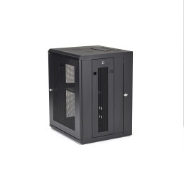 StarTech.com Armoire Réseau Murale à 4 Montants 15U avec Étagère 1U, Armoire Serveur Murale 19" à Charnières pour Équipement