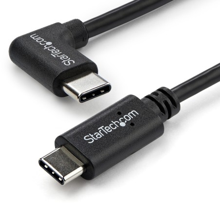 StarTech.com 1m USB-C-Ladekabel, Laden und Synchronisieren, 60W (3A) Power Delivery, USB 2.0 Laptop-Ladekabel - Rechtwinkliges