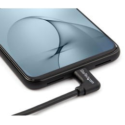 StarTech.com 1m USB-C-Ladekabel, Laden und Synchronisieren, 60W (3A) Power Delivery, USB 2.0 Laptop-Ladekabel - Rechtwinkliges