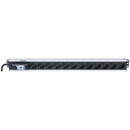 Intellinet 711449 unità di distribuzione dell'energia (PDU) 12 presa(e) AC Nero, Grigio