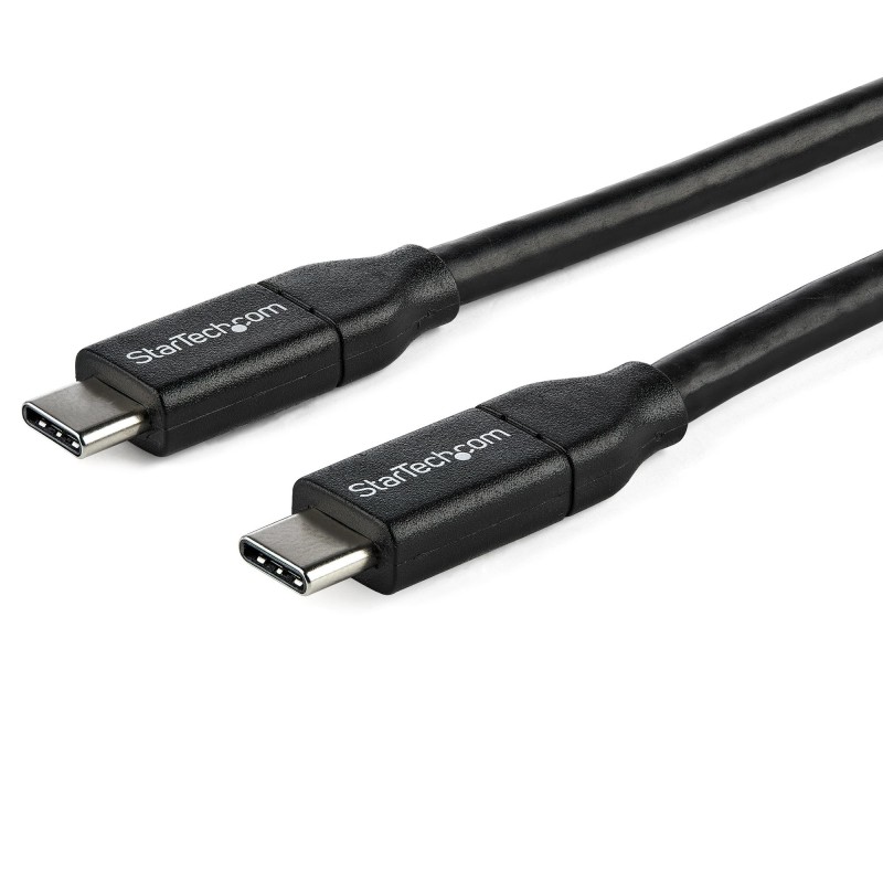 StarTech.com Cable de 1m USB-C a USB-C con capacidad para Entrega de Alimentación de 5A - USB TipoC - Cable de Carga USBC - USB