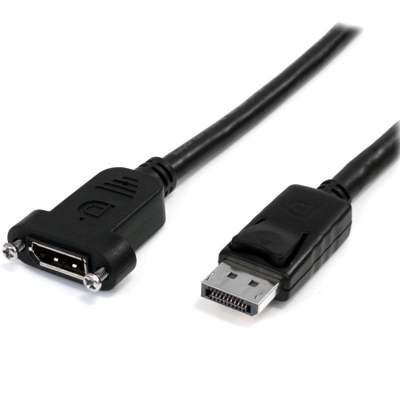 StarTech.com 1m DisplayPort Kabel für Panelmontage - 4K x 2K - DisplayPort 1.2 Verlängerungskabel Stecker auf Buchse - DP Video