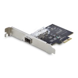 StarTech.com Tarjeta PCIe 2.1x1 de Red de Fibra Óptica Cobre Ethernet 1Gb SFP de 1 Puerto - Chipset Controlador Intel I210-IS -