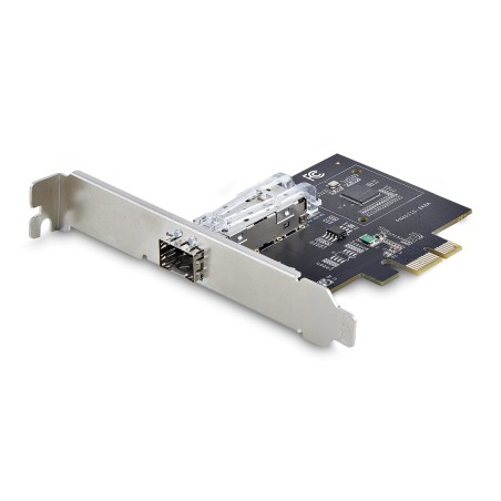 StarTech.com Tarjeta PCIe 2.1x1 de Red de Fibra Óptica Cobre Ethernet 1Gb SFP de 1 Puerto - Chipset Controlador Intel I210-IS -