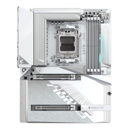 GIGABYTE X870 AORUS STEALTH ICE Carte Mère – Prend en charge les processeurs AMD Ryzen 9000, VRM numérique 16+2+2 phases,