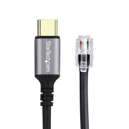 StarTech.com Adaptateur USB-C vers RJ9 pour Combiné Téléphonique de Bureau ou Casque Filaire Sans Fil, Utilise le Matériel Fixe