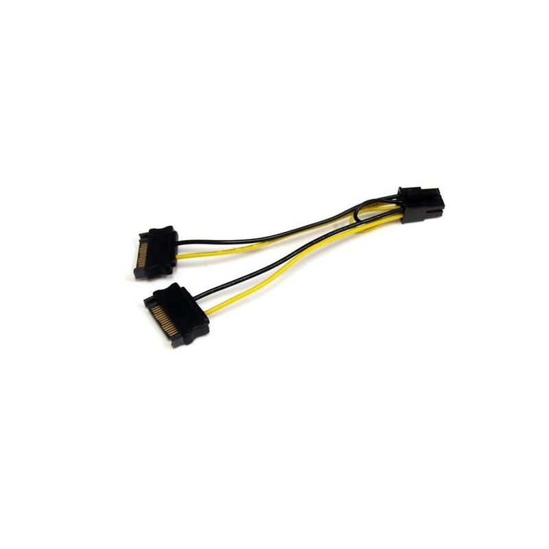 StarTech.com Câble adaptateur d'alimentation SATA vers carte vidéo PCI Express 6 broches de 15 cm