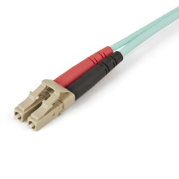 StarTech.com Câble Fibre Optique Multimode de 5m LC UPC à LC UPC OM4, Fibre Zipcord 50 125µm LOMMF VCSEL, Réseaux 100G, Faible