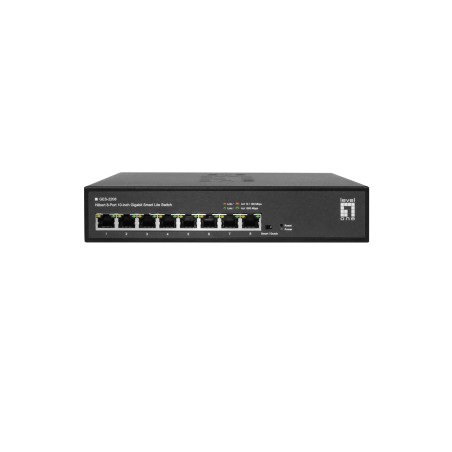 LevelOne Hilbert 10” 8-Port Gigabit Smart Lite Switch, 8 x Gigabit RJ45 (10 100 1000)