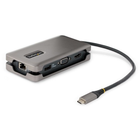 StarTech.com USB-C Multiport Adapter - USB C auf VGA 4K 60Hz HDMI Adapter - 3-Port USBC Hub - 100W PD - GbE - USB C