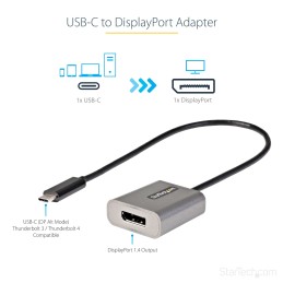 StarTech.com Adattatore USB C a DisplayPort 8K 4K 60Hz - Adattatore Dongle USB-C a DisplayPort 1.4 - Convertitore video USB
