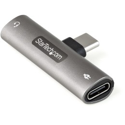 StarTech.com USB-C Audio- & Ladeadapter - USB-C Audio Adapter mit 3,5mm-TRRS-Kopfhörer- Headset-Buchse und 60W USB-Typ-C