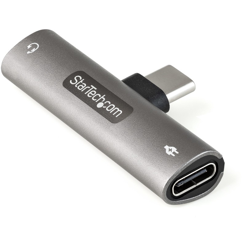 StarTech.com USB-C Audio- & Ladeadapter - USB-C Audio Adapter mit 3,5mm-TRRS-Kopfhörer- Headset-Buchse und 60W USB-Typ-C
