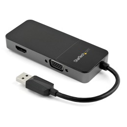 StarTech.com Cable Adaptador USB 3.0 a HDMI   VGA - 4K 1080 - Adaptador Gráfico Externo de Vídeo - Convertidor Externo de Vídeo