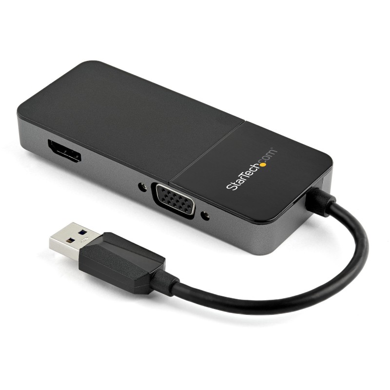 StarTech.com Cable Adaptador USB 3.0 a HDMI   VGA - 4K 1080 - Adaptador Gráfico Externo de Vídeo - Convertidor Externo de Vídeo