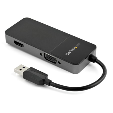 StarTech.com USB 3.0 auf HDMI und VGA Adapter - 4K 1080p USB Typ-A Dual Monitor Multiport Konverter - Externe Video Grafikkarte