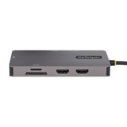 StarTech.com USB C Multiport Adapter, USB C auf Dual HDMI Video, 4K 60Hz, 5Gbit s USB-A Hub, 100W PD