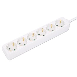 Manhattan 168304 power extension 78.7" (2 m) 6 AC outlet(s) Indoor White