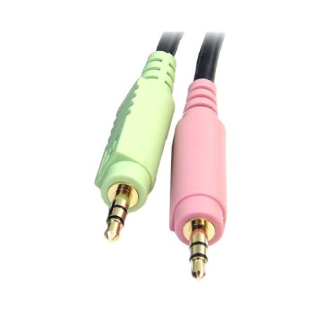 StarTech.com Cable Conmutador KVM USB DisplayPort 4 en 1 c  Audio y Micrófono - 6 pies