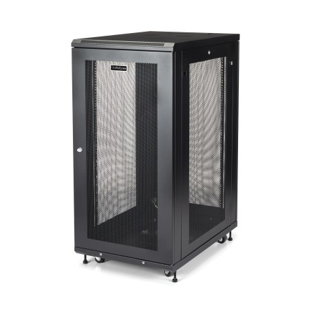 StarTech.com 4-Pfosten 24HE Server Rack, abschließbarer 19" Datenschrank für Computer   AV   IT-Ausrüstung, Büro  
