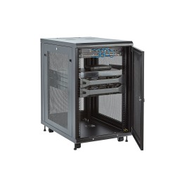 StarTech.com Armoire Rack Serveur 18U à 4 Montants, Armoire Verrouillable 19" pour Ordinateur AV Équipement IT, Rack Réseau